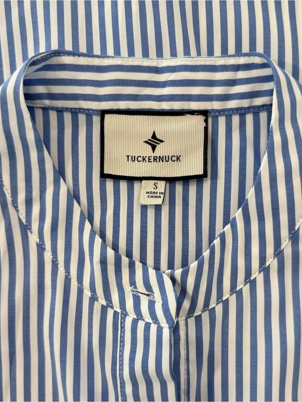 Tuckernuck Blue Stripe Royal Shirt Dress Small Mini Pockets